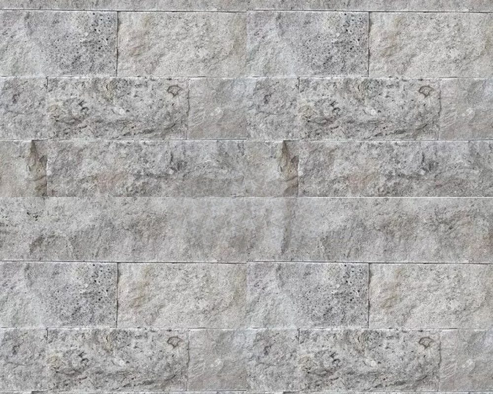Travertino rockface silver em relevo